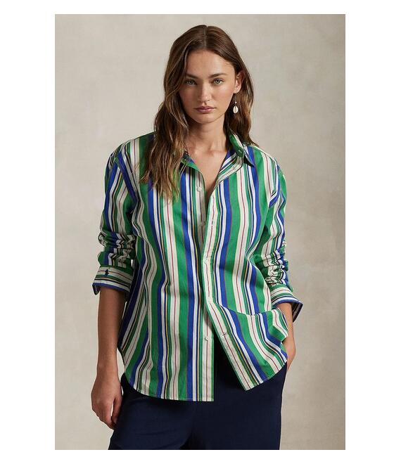 Βαμβακερό πουκάμισο Polo Ralph Lauren χρώμα: πολύχρωμο, 211968218