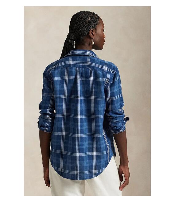 Πουκάμισο από λινό Polo Ralph Lauren χρώμα: πολύχρωμο, 211970733