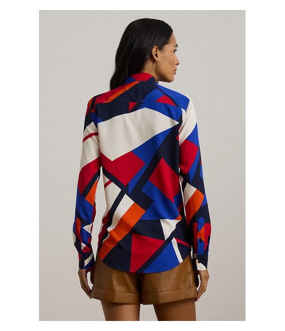 Πουκάμισο Lauren Ralph Lauren χρώμα: μπλε, 200957048