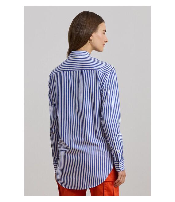 Βαμβακερό πουκάμισο Lauren Ralph Lauren χρώμα: μπλε, 200957334