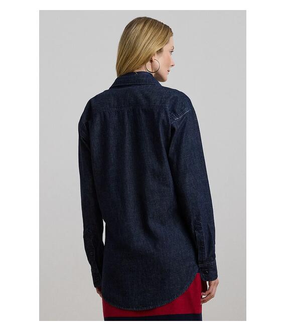 Τζιν πουκάμισο Lauren Ralph Lauren χρώμα: μπλε, 200957620