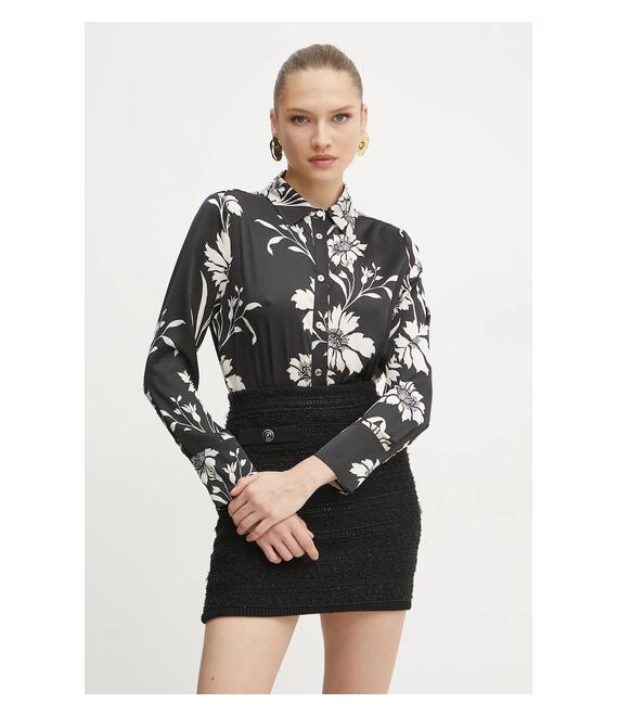 Πουκάμισο Marciano Guess MOLLY χρώμα: μαύρο, 5RGH34 9917Z