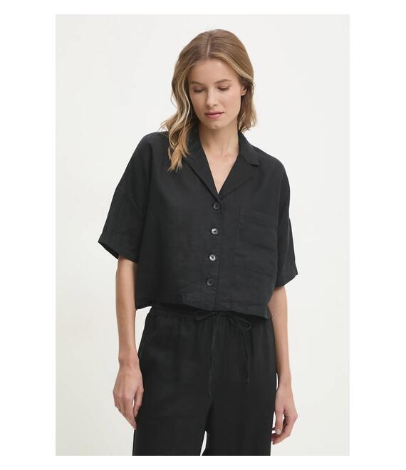 Πουκάμισο Dkny χρώμα: μαύρο, P3KACRX8