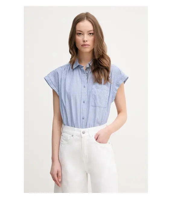 Βαμβακερό πουκάμισο Pepe Jeans DIXIT χρώμα: μπλε, PL305043