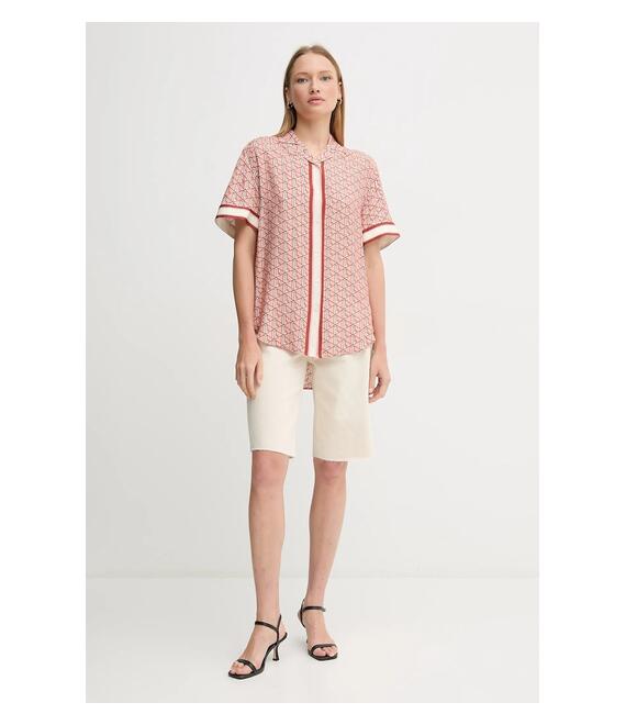 Πουκάμισο Lacoste χρώμα: ροζ, CF0495