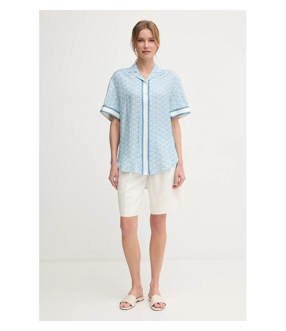 Πουκάμισο Lacoste χρώμα: μπλε, CF0495
