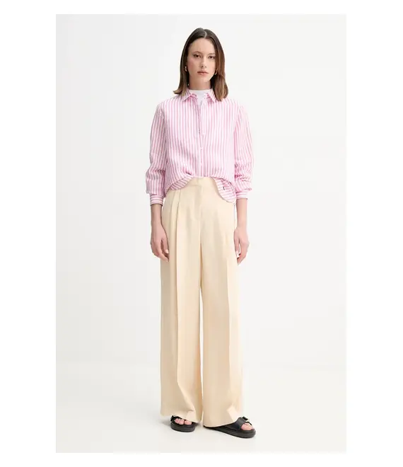 Πουκάμισο από λινό Weekend Max Mara χρώμα: πολύχρωμο, 2515111052600