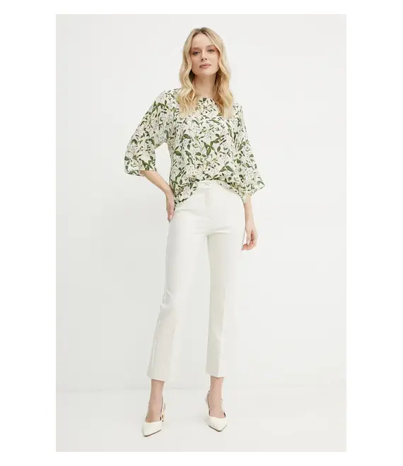 Μεταξωτή μπλούζα Weekend Max Mara γυναικεία, χρώμα: μπεζ, 2515111102600