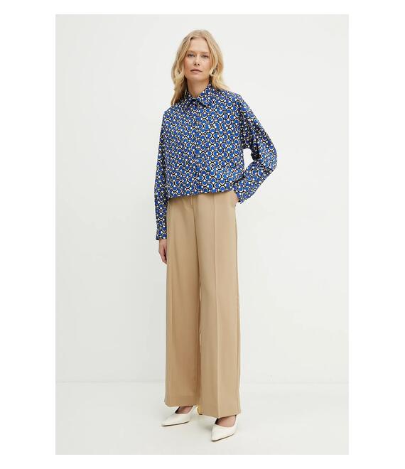 Βαμβακερό πουκάμισο Weekend Max Mara χρώμα: μπλε, 2515111112600