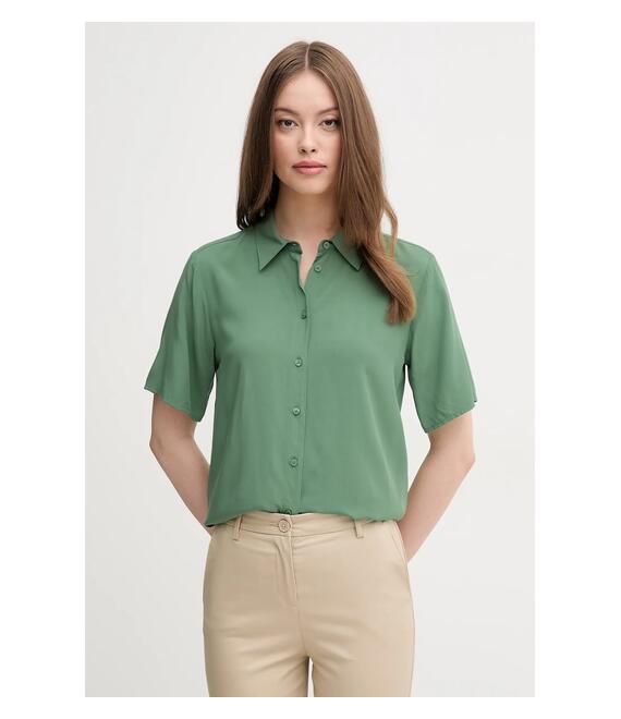 Πουκάμισο United Colors of Benetton χρώμα: πράσινο, 5WPWDQ0B1