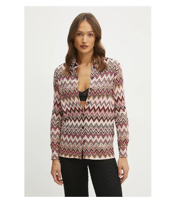 Πουκάμισο Missoni χρώμα: ροζ, DS25SJ0G.BR00ZU