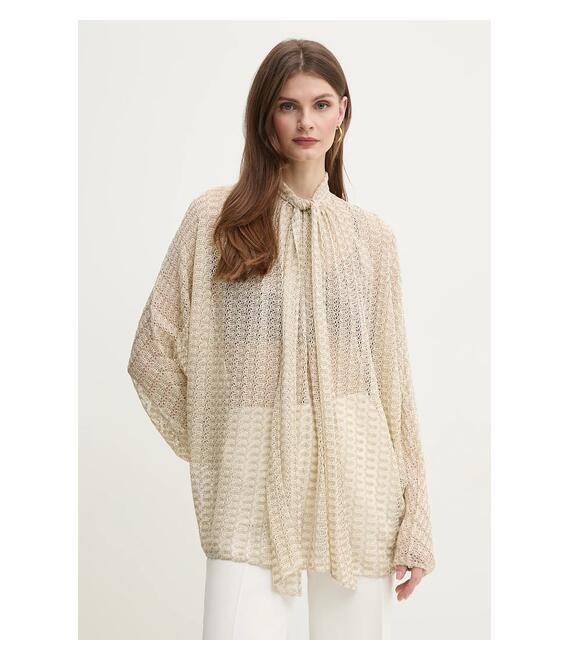 Μπλουζάκι Missoni χρώμα: μπεζ, DS25SJ08.BR010R