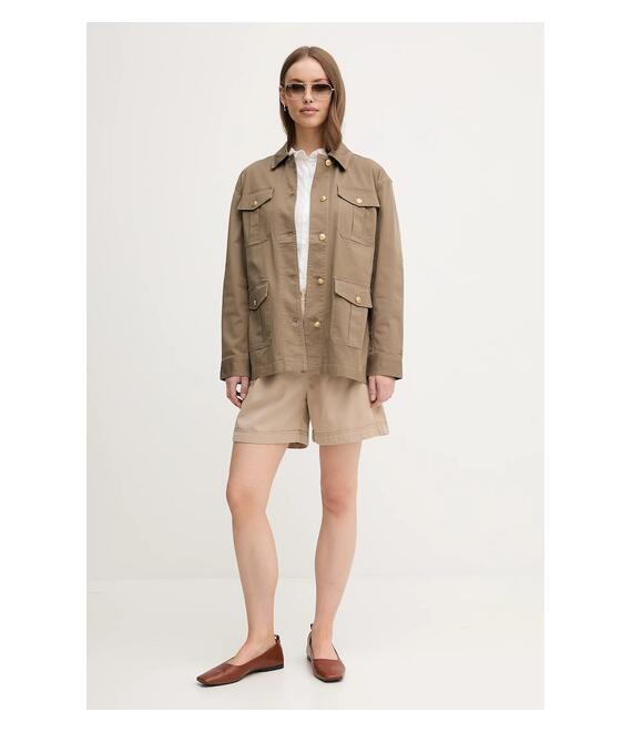 Πουκάμισο από λινό Tommy Hilfiger χρώμα: άσπρο, WW0WW46169
