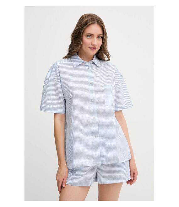 Πουκάμισο Tommy Hilfiger χρώμα: μπλε, UW0UW05866