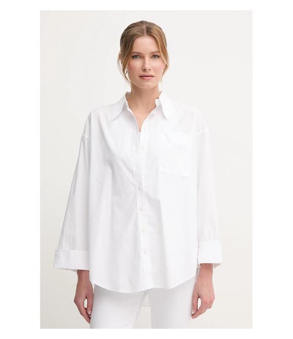 Βαμβακερό πουκάμισο Barbour Angela χρώμα: άσπρο, LSH1663WH11