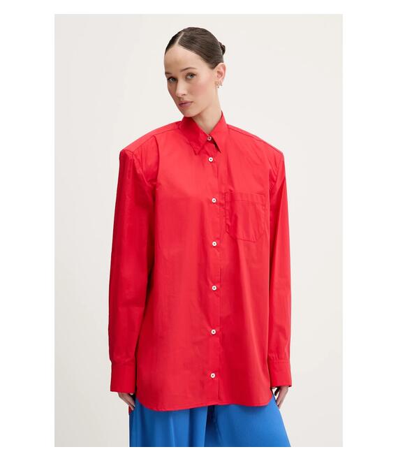 Πουκάμισο Fiorucci Red Embroidered Padded Shirt χρώμα: κόκκινο, W02SMTLO347CO01RD01