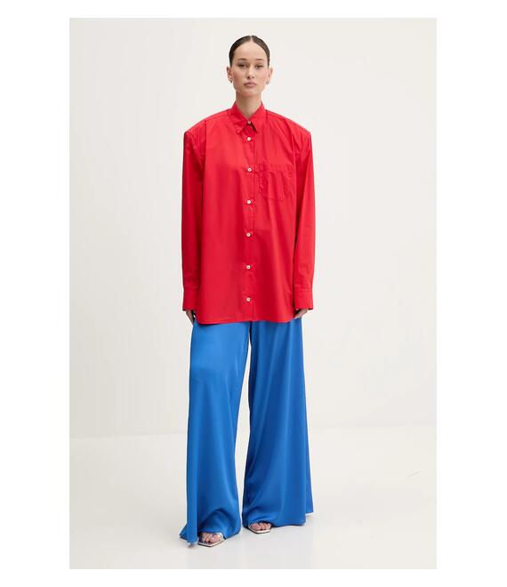 Πουκάμισο Fiorucci Red Embroidered Padded Shirt χρώμα: κόκκινο, W02SMTLO347CO01RD01