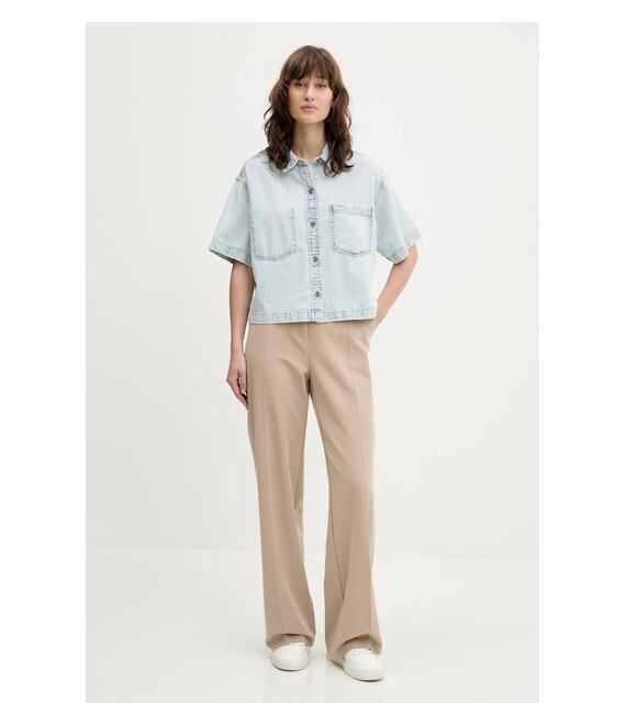 Τζιν πουκάμισο Guess Jeans χρώμα: μπλε, W5GH0F D5M83