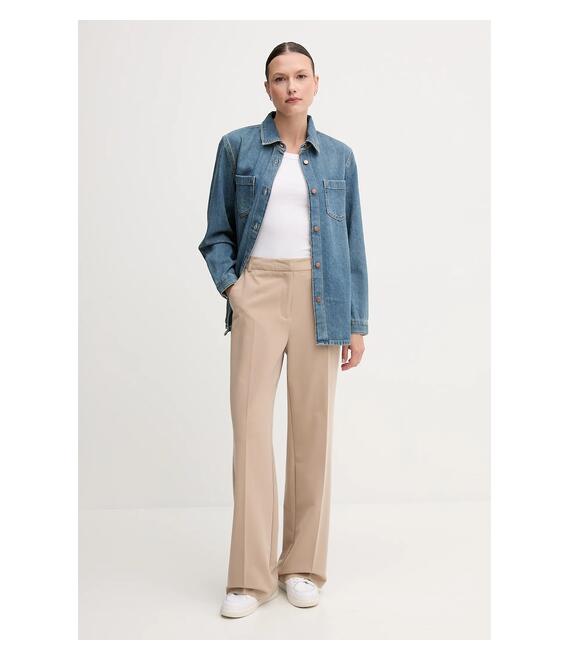Τζιν πουκάμισο United Colors of Benetton χρώμα: μπλε, 5WDMDQ0C5