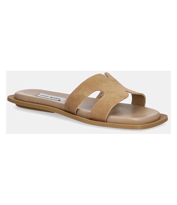 Δερμάτινες παντόφλες Steve Madden Sofia γυναικείες, χρώμα: καφέ, SM11003523