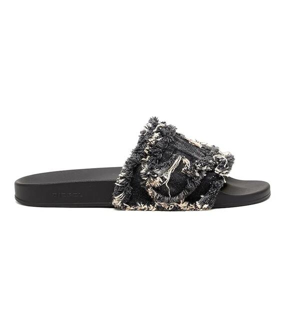 Παντόφλες Diesel Sa-Slide D Denim χρώμα: μαύρο, Y03347-P5254-T8013