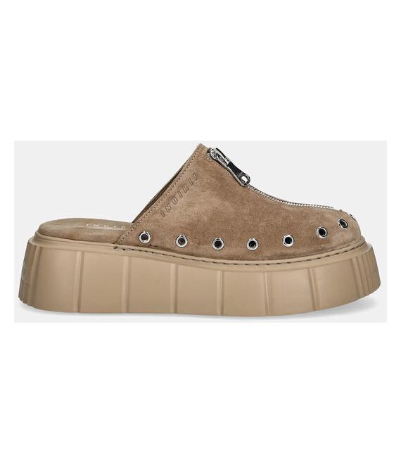 Παντόφλες σουέτ Inuikii Matilda Mule Suede γυναικείες, χρώμα: μπεζ, 1001.017.0021.250 / 30102-072