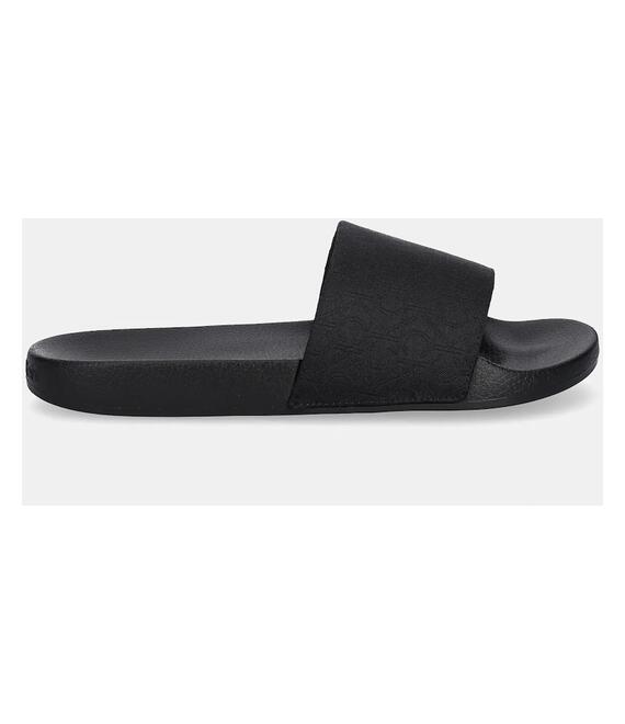 Παντόφλες Calvin Klein POOL SLIDE - JACQ χρώμα: μαύρο, HW0HW02420
