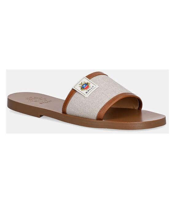 Παντόφλες Bally χρώμα: καφέ, WF0040