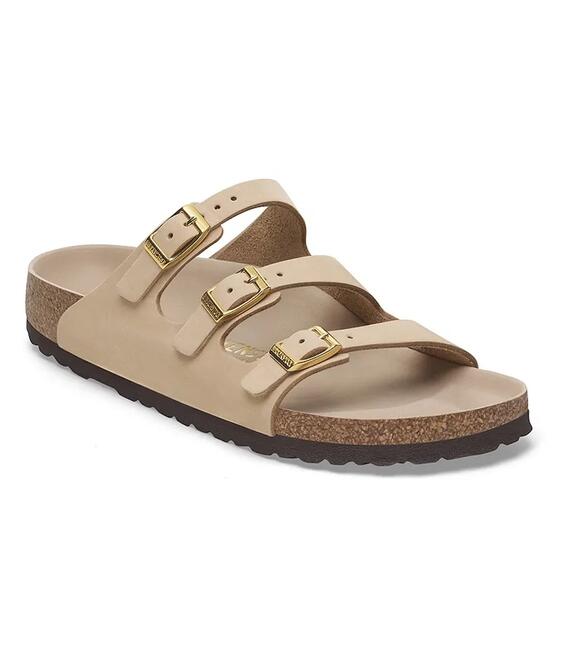 Nubuck παντόφλες Birkenstock Florida HEX χρώμα: μπεζ, 1029480