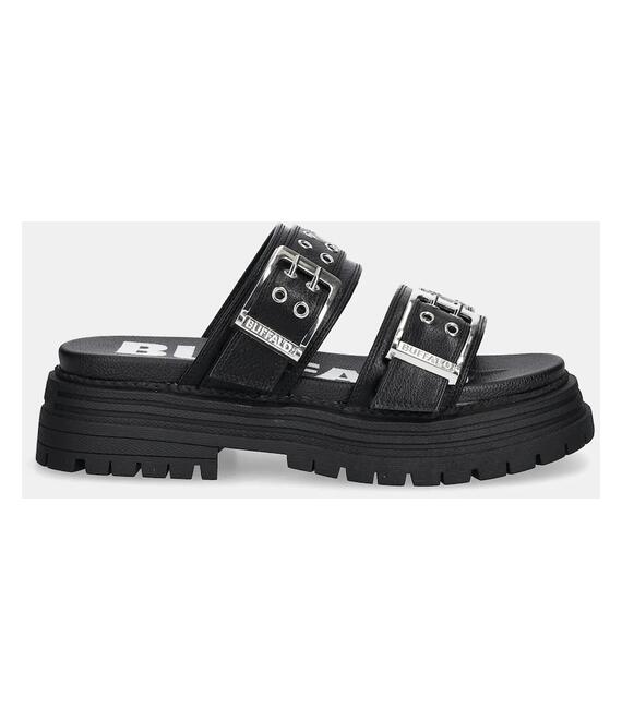 Παντόφλες Buffalo Lennox Loop χρώμα: μαύρο, 1602270-BLK
