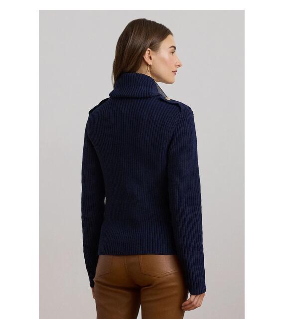 Βαμβακερό παλτό Lauren Ralph Lauren χρώμα: ναυτικό μπλε, 200957610
