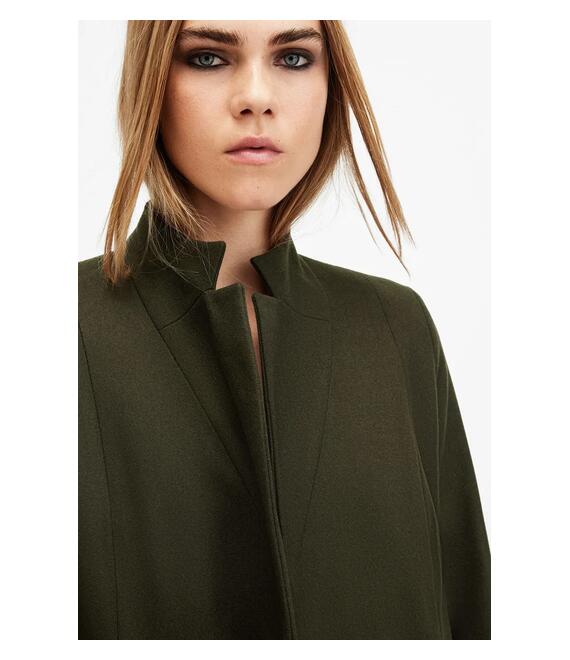 Μάλλινο παλτό AllSaints SONNIE χρώμα: πράσινο, W082OB