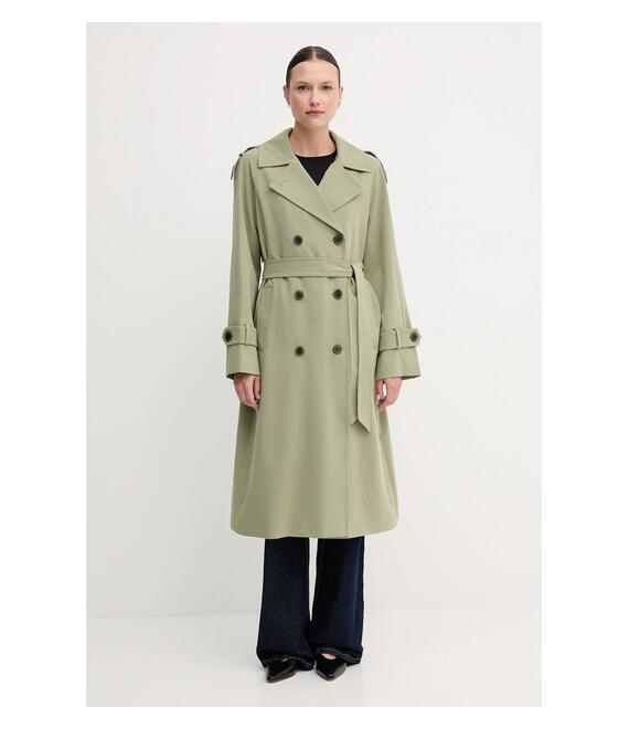 Παλτό Dkny χρώμα: πράσινο, DLEMPQ97