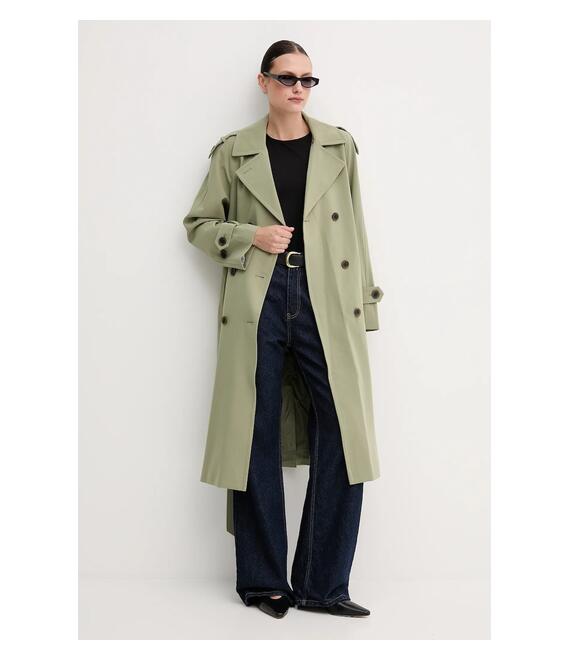 Παλτό Dkny χρώμα: πράσινο, DLEMPQ97