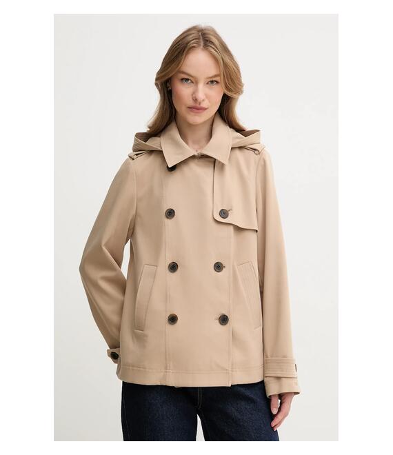 Καμπαρντίνα Dkny χρώμα: μπεζ, DLEMPR69