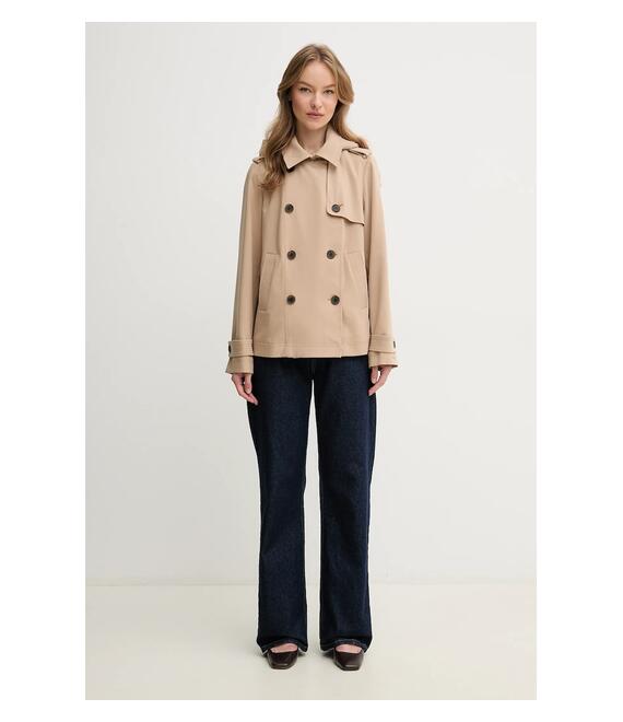 Καμπαρντίνα Dkny χρώμα: μπεζ, DLEMPR69