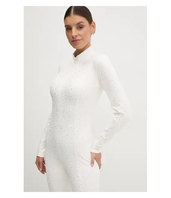 Ολόσωμη φόρμα Guess χρώμα: μπεζ, W4PD1L KCPF0