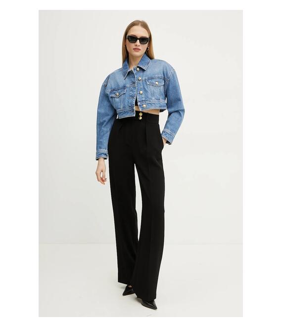 Βαμβακερό τζιν μπουφάν Elisabetta Franchi χρώμα: μπλε, BJ35N51E2