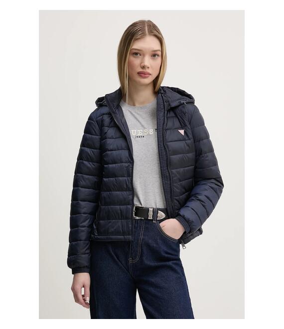 Μπουφάν Guess Jeans χρώμα: ναυτικό μπλε, W5RL99 WHAB2