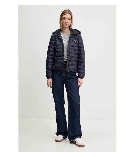 Μπουφάν Guess Jeans χρώμα: ναυτικό μπλε, W5RL99 WHAB2