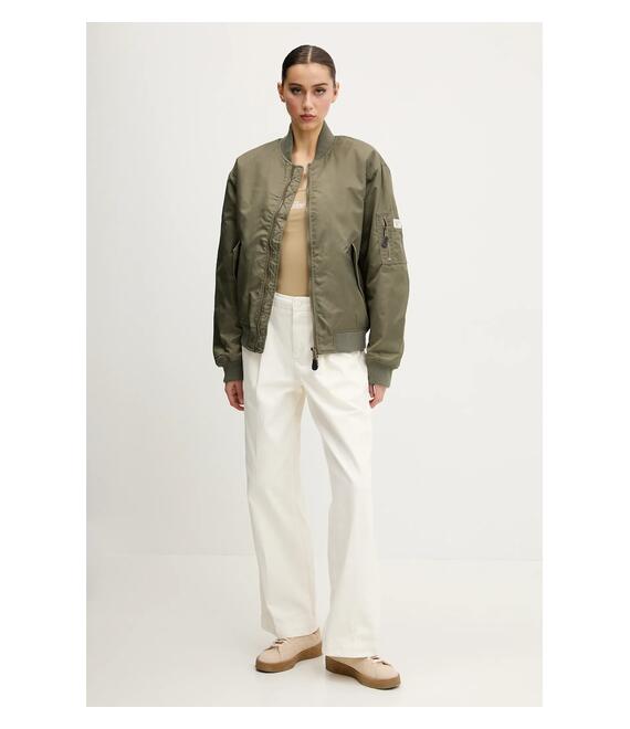 Μπουφάν bomber Guess Jeans χρώμα: καφέ, W5RL81 WHAA2
