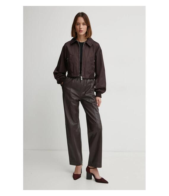 Μπουφάν Victoria Beckham χρώμα: καφέ, 1125WJK006259A