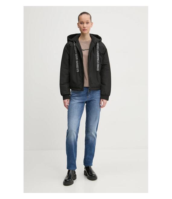 Μπουφάν Karl Lagerfeld Jeans χρώμα: μαύρο, A1W15015