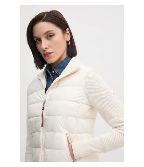 Μπουφάν Tommy Hilfiger χρώμα: μπεζ, WW0WW43771