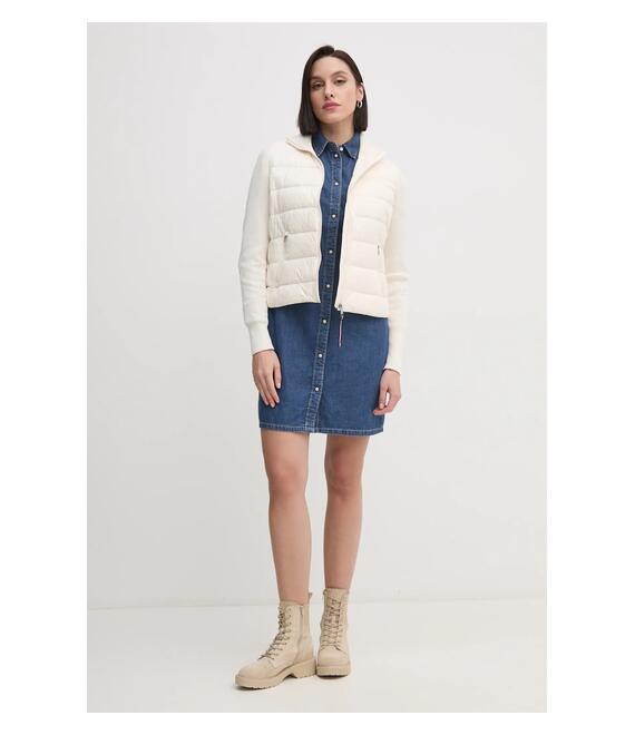 Μπουφάν Tommy Hilfiger χρώμα: μπεζ, WW0WW43771