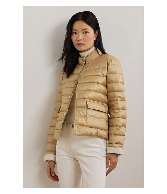 Μπουφάν με επένδυση από πούπουλα Lauren Ralph Lauren χρώμα: μπεζ, 297967137