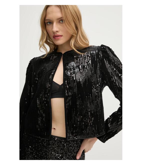 Σακάκι Pepe Jeans FLORE χρώμα: μαύρο, PL402498