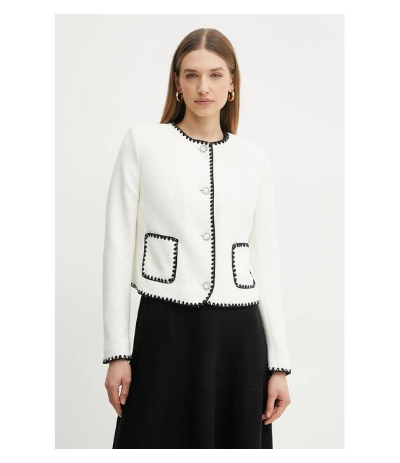 Σακάκι Guess LUCILLA χρώμα: μπεζ, W5RN20 WGVQ2