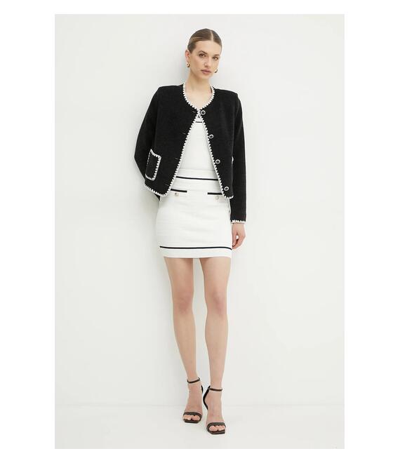 Σακάκι Guess LUCILLA χρώμα: μαύρο, W5RN20 WGVQ2