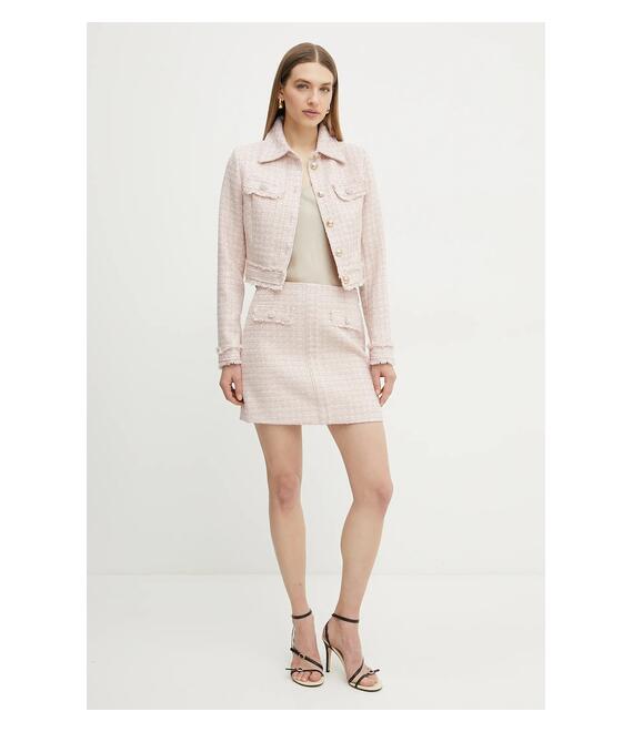 Μπουφάν Guess χρώμα: ροζ, W5RN47 WGW82